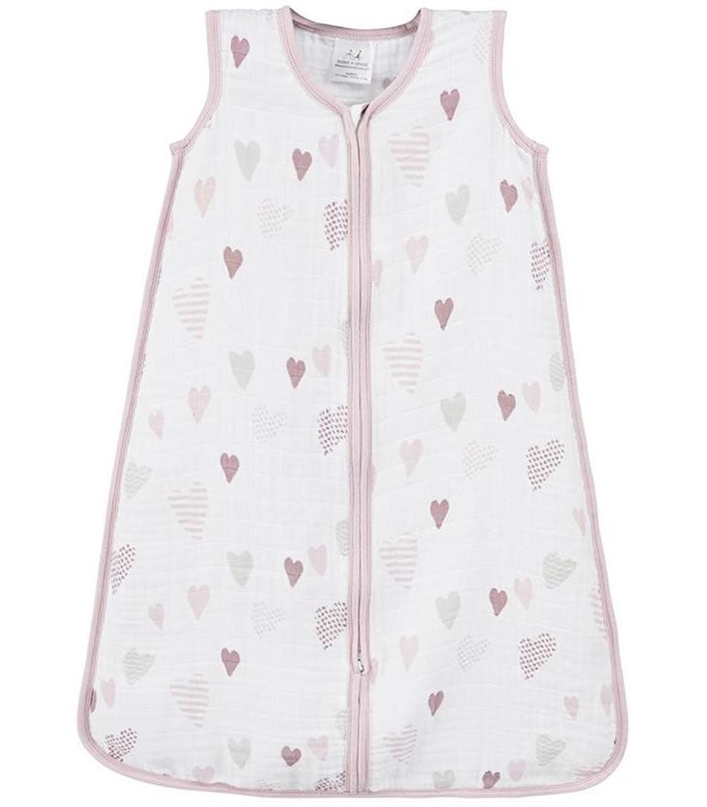 aden + anais Classic Muslin Sleeping Bag, 0.6 Tog (Heart Breaker