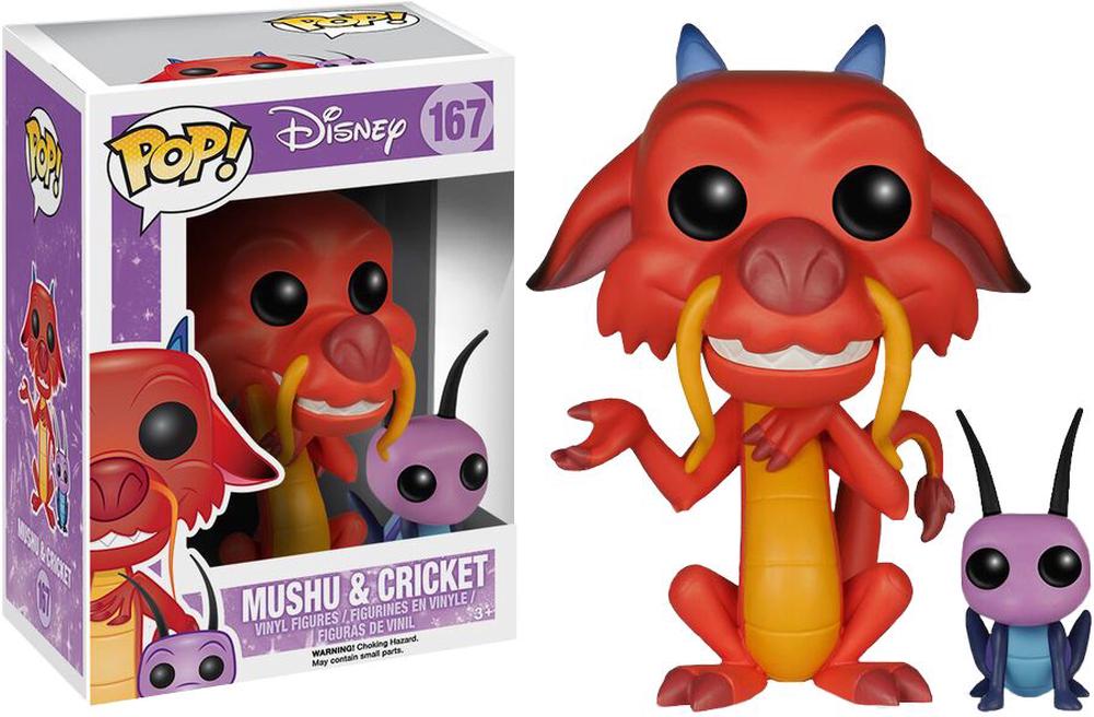 funko mulan mushu and cricket pop vinyl figure