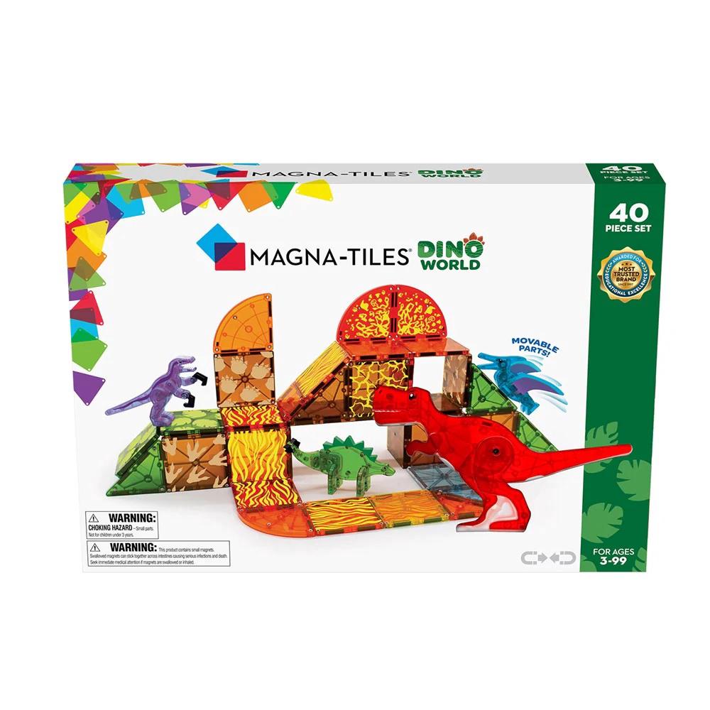 Magna Tiles Dino World Set, 40 Piece, 0850025176071