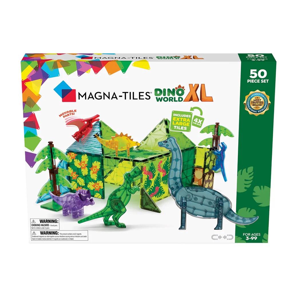 Magna Tiles Dino World XL Set, 50 Piece, 0850025176088
