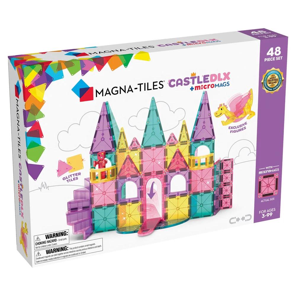 Magna-Tiles Castle DLX + microMAGS, 48 Piece Set, 0850025176330