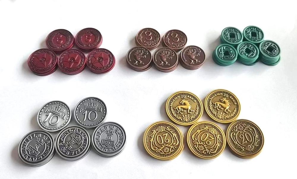 Stonemaier Games Scythe & Expeditions Metal Coins, 0850032180641