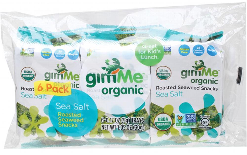 Roasted Seaweed Snacks, 6 Pack (Sea Salt) - 5g, 0851093004198