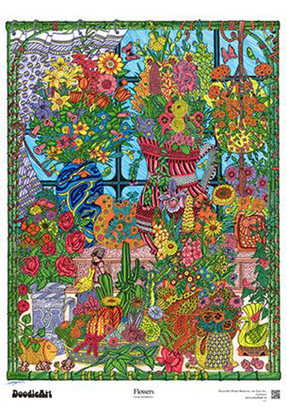 DoodleArt Flowers Poster Buy Online At The Nile