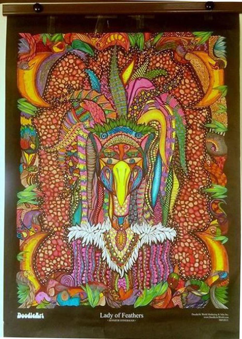 DoodleArt Lady Of Feathers Poster Buy Online At The Nile