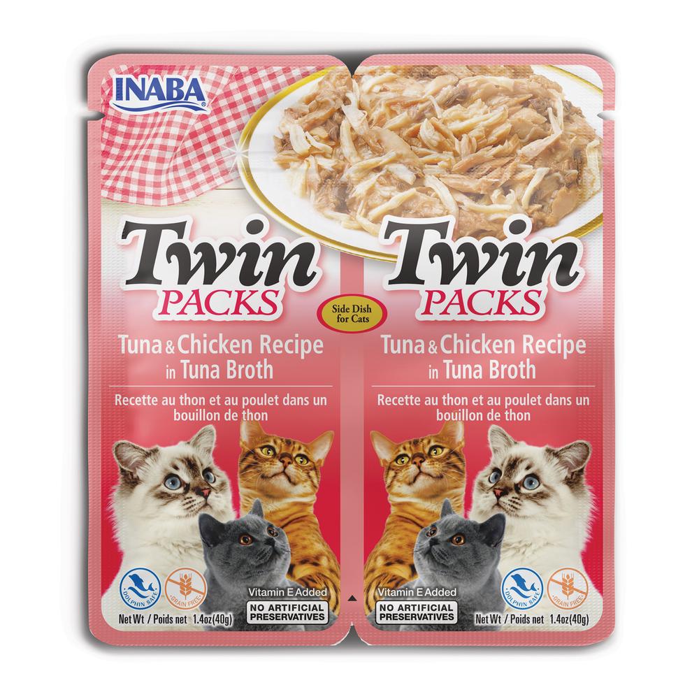 Inaba Cat Twin Packs Tuna Chicken In Tuna Broth, 6 Pack - 80g, 0854871008555