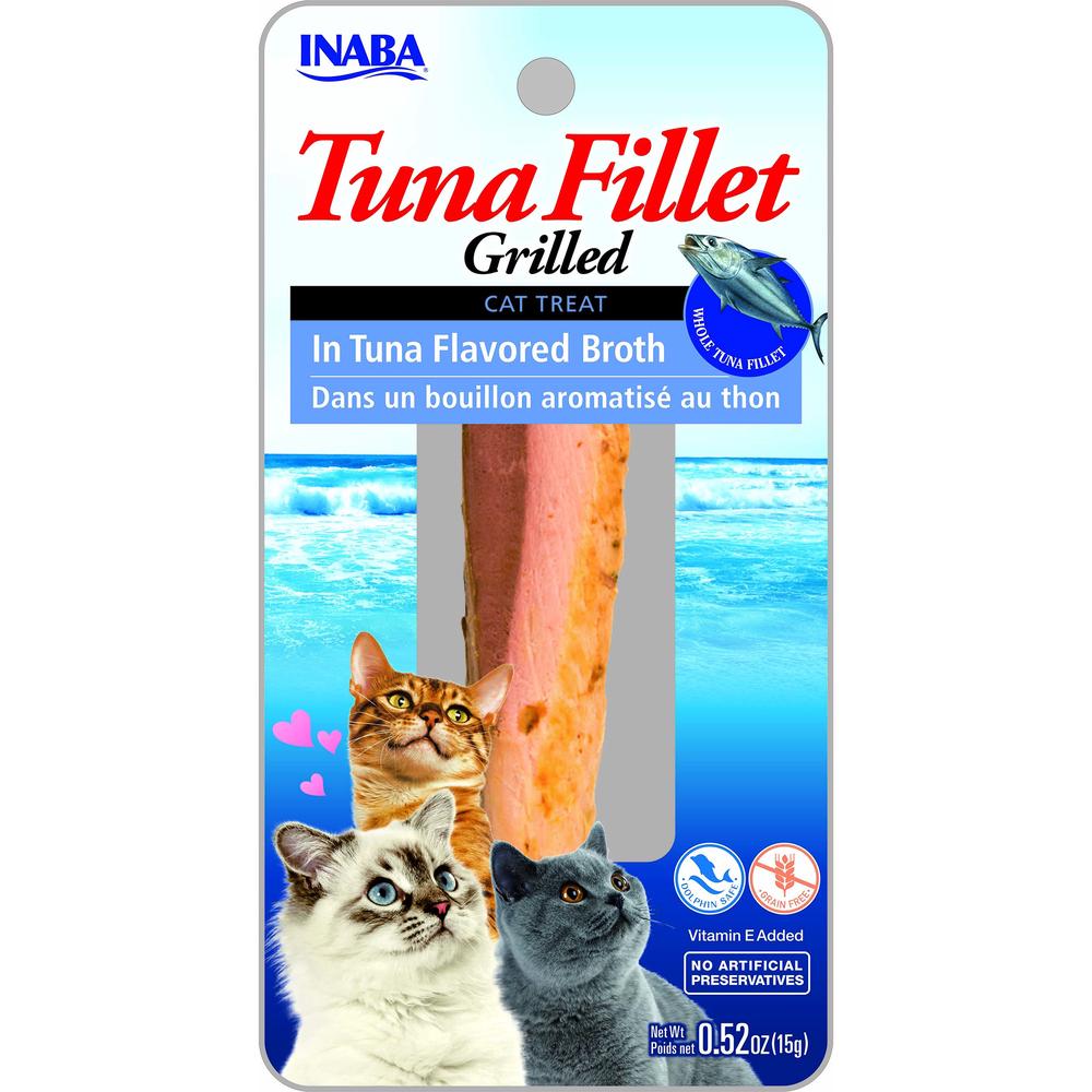 Inaba Cat Grilled Tuna Fillet In Tuna Broth, 6 Pack - 15g, 0855958006471