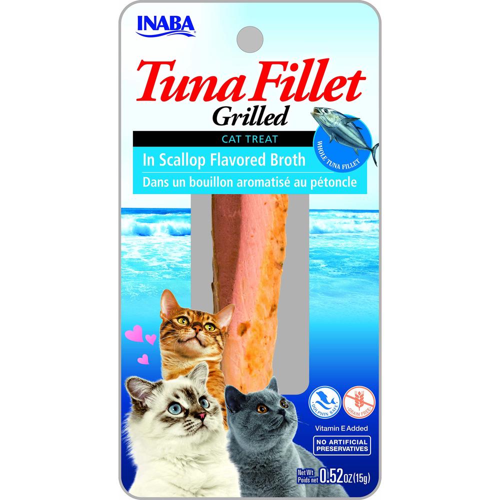 Cat Grilled Tuna Fillet In Scallop Broth, 6 Pack - 15g, 0855958006488