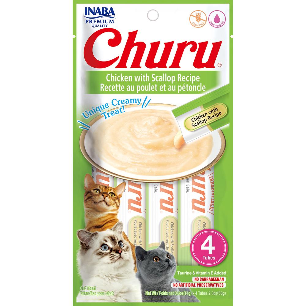 Cat Churu Puree Chicken with Scallop, 6 Pack - 56g, 0855958006594