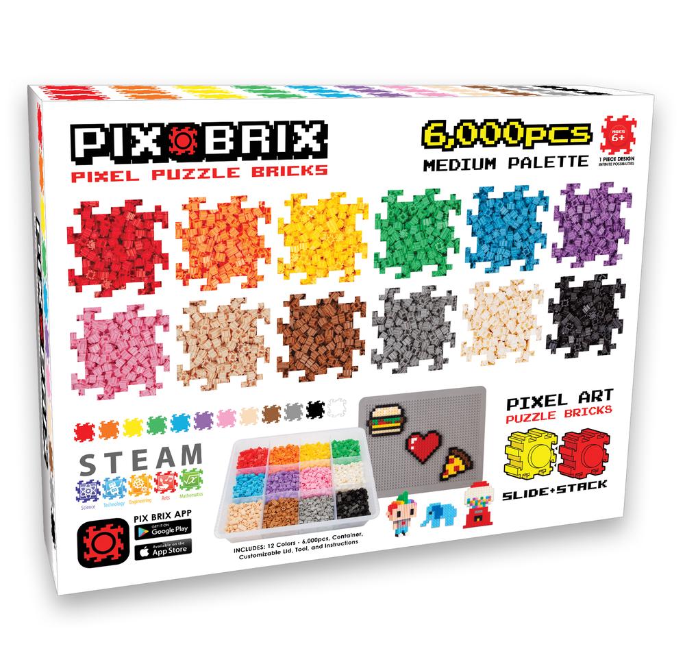 Mixed Puzzle Bricks, 6000 Piece (Medium), 0856742008428