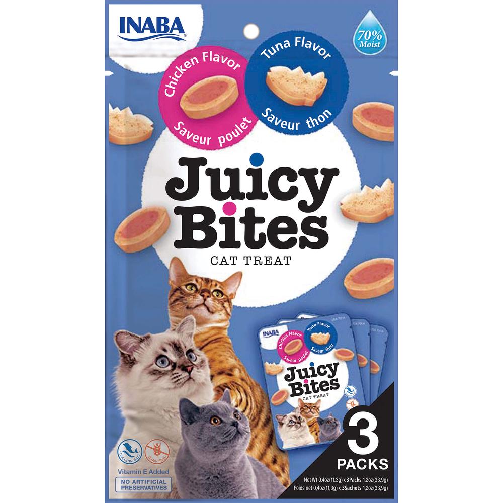 Cat Juicy Bites Tuna & Chicken, 6 Pack - 34g, 0857276007475