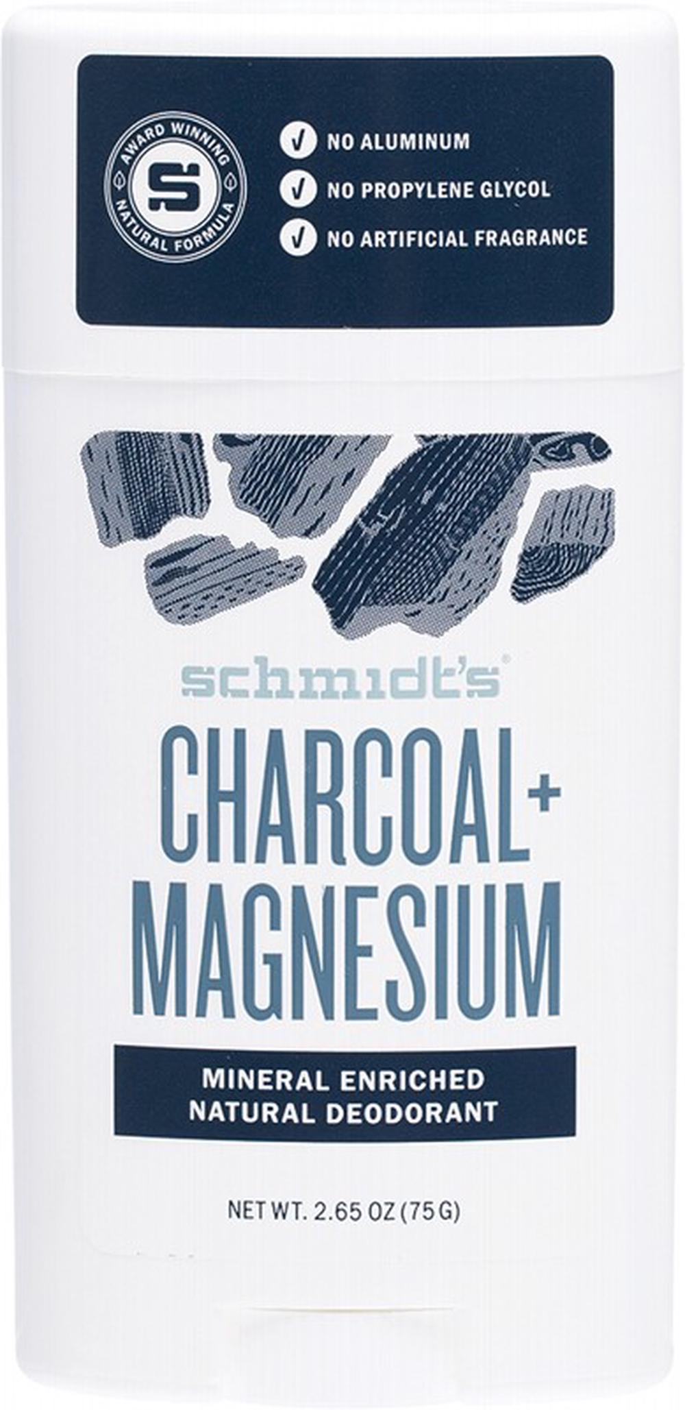 Schmidt's Deodorant Stick (Charcoal + Magnesium) - 75g, 0859139006618