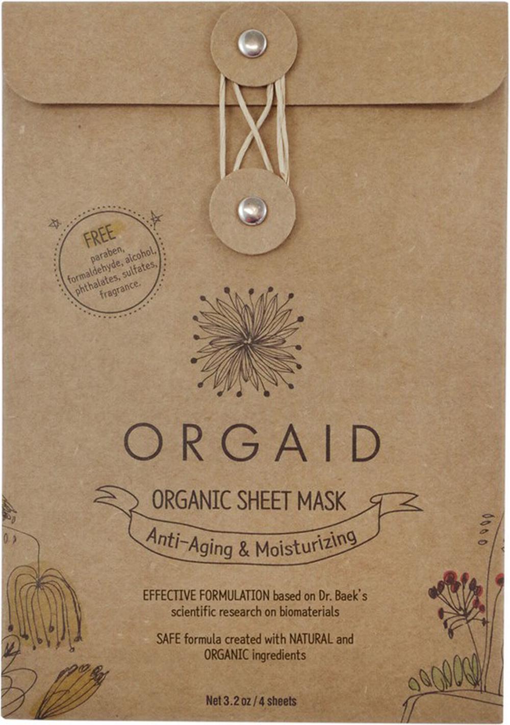 Anti-Aging & Moisturizing Organic Sheet Mask, 4 Sheets - 24mL, 0860451000239