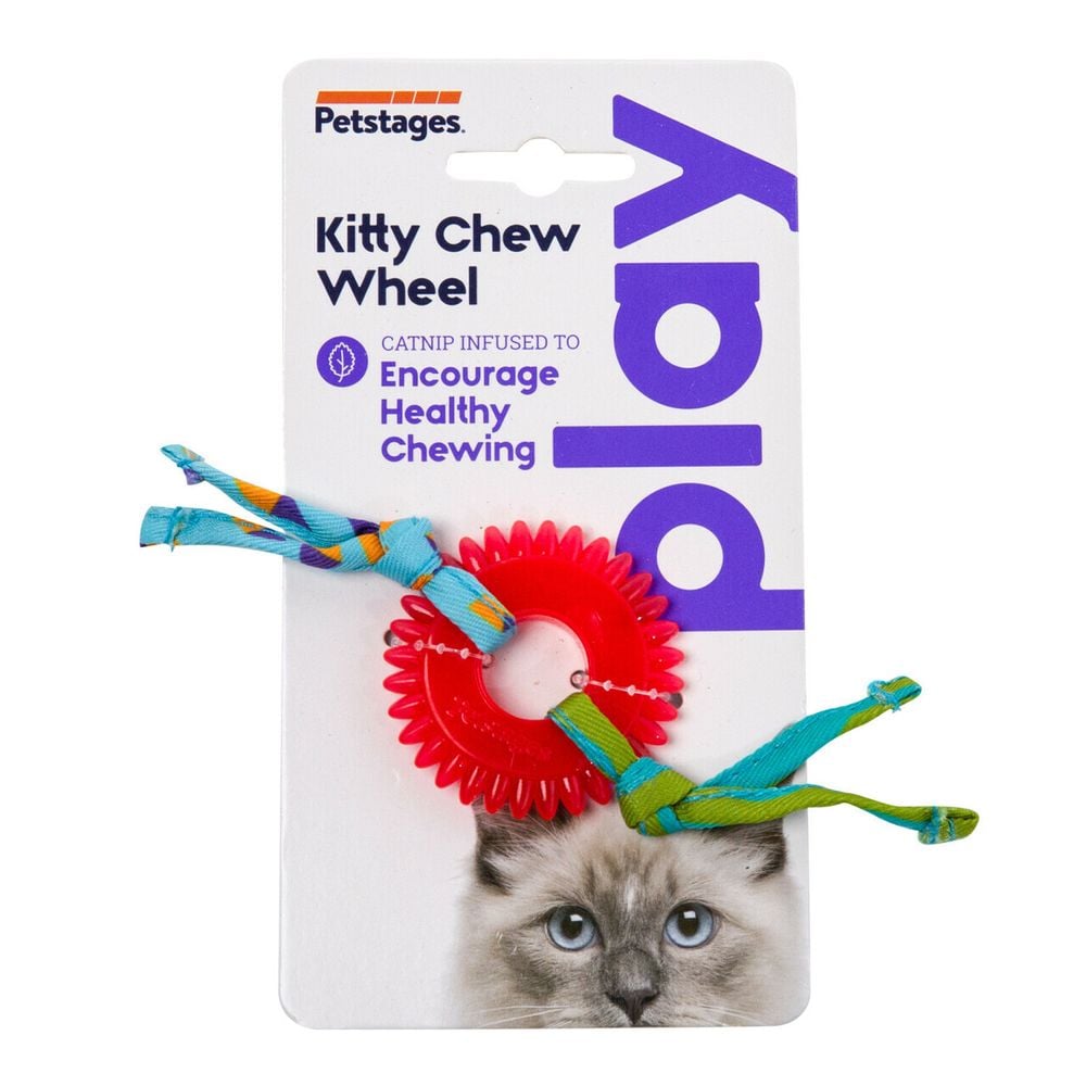 Petstages Kitty Chew Wheel Interactive Textured Cat Toy (Red) by Petstages - ISBN: 0871864007159