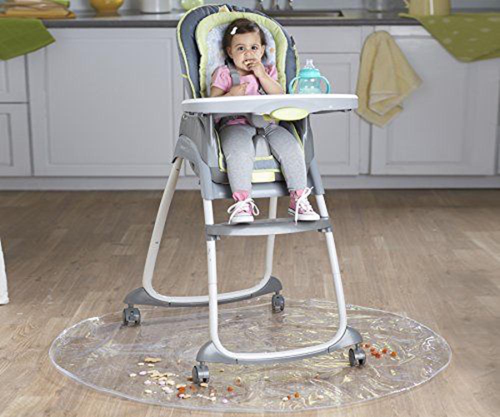 Nuby Floor Mat, Plastic, High Chair Floor Protector, Clear ...