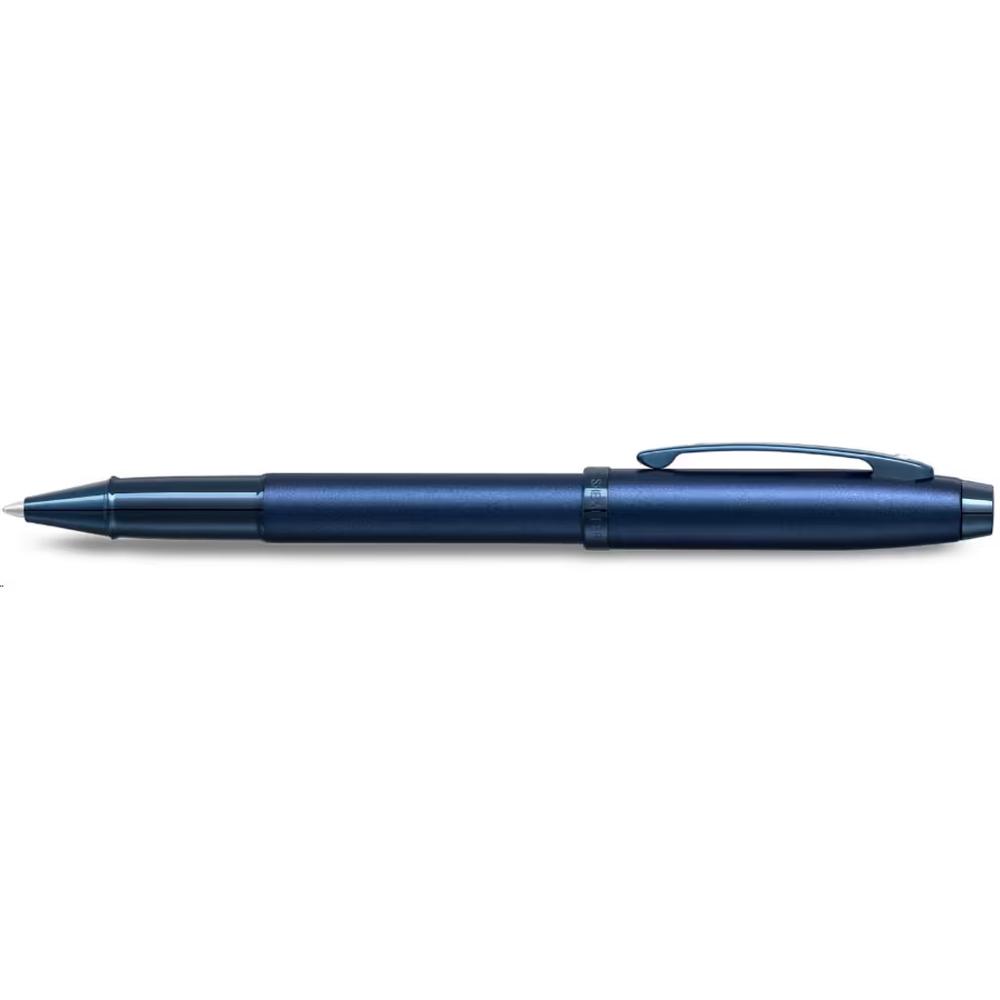 100 Satin Blue with Blue PVD Trim Rollerball Pen, 0880029979941