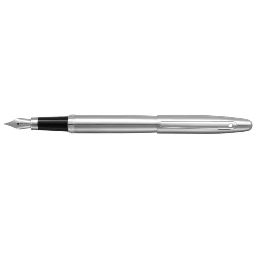 VFM Brushed Chrome/Chrome Trim Fountain Pen, 0880029996382