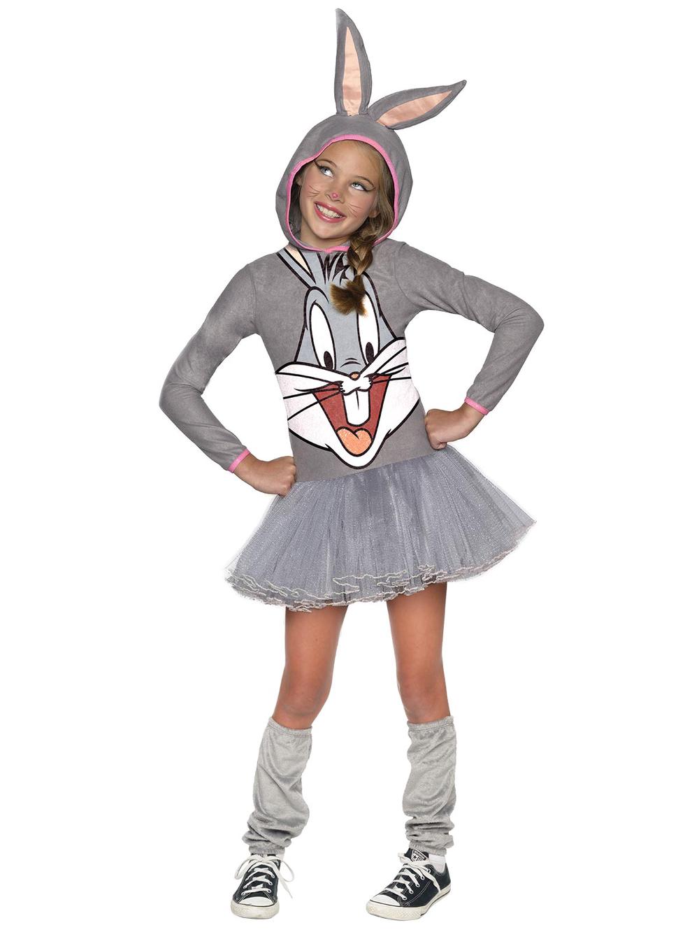 Bugs Bunny Girls Hooded Child Costume, 0883028061136