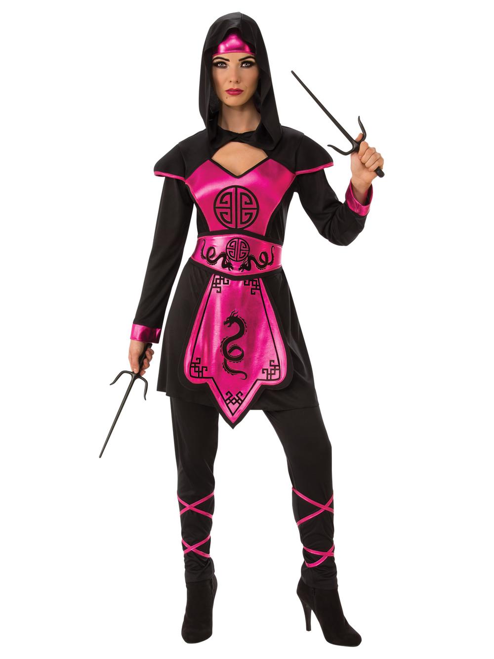 Pink Ninja Warrior Adult Costume, 0883028304882
