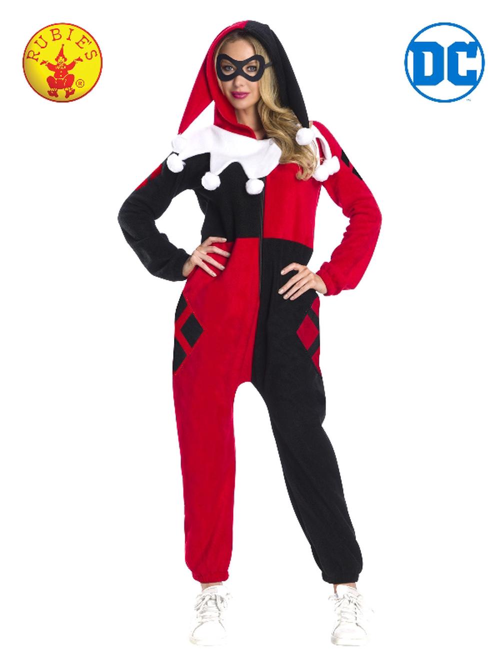 Rubies Harley Quinn Onesie Jumpsuit - Adult-Medium, 0883028333196