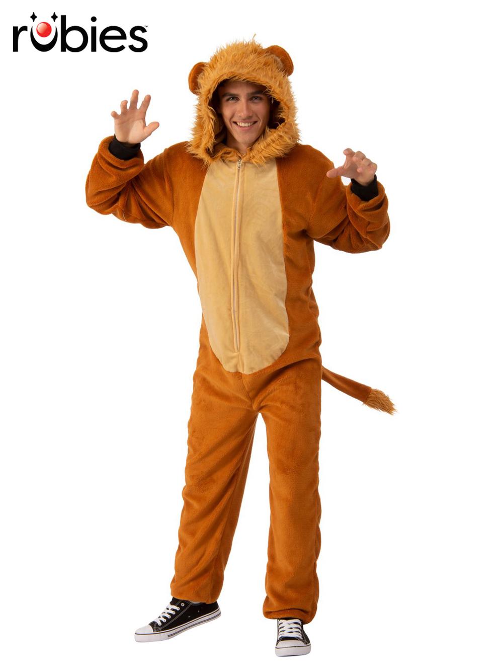 Lion Furry Onesie Costume, Adult, 0883028356317