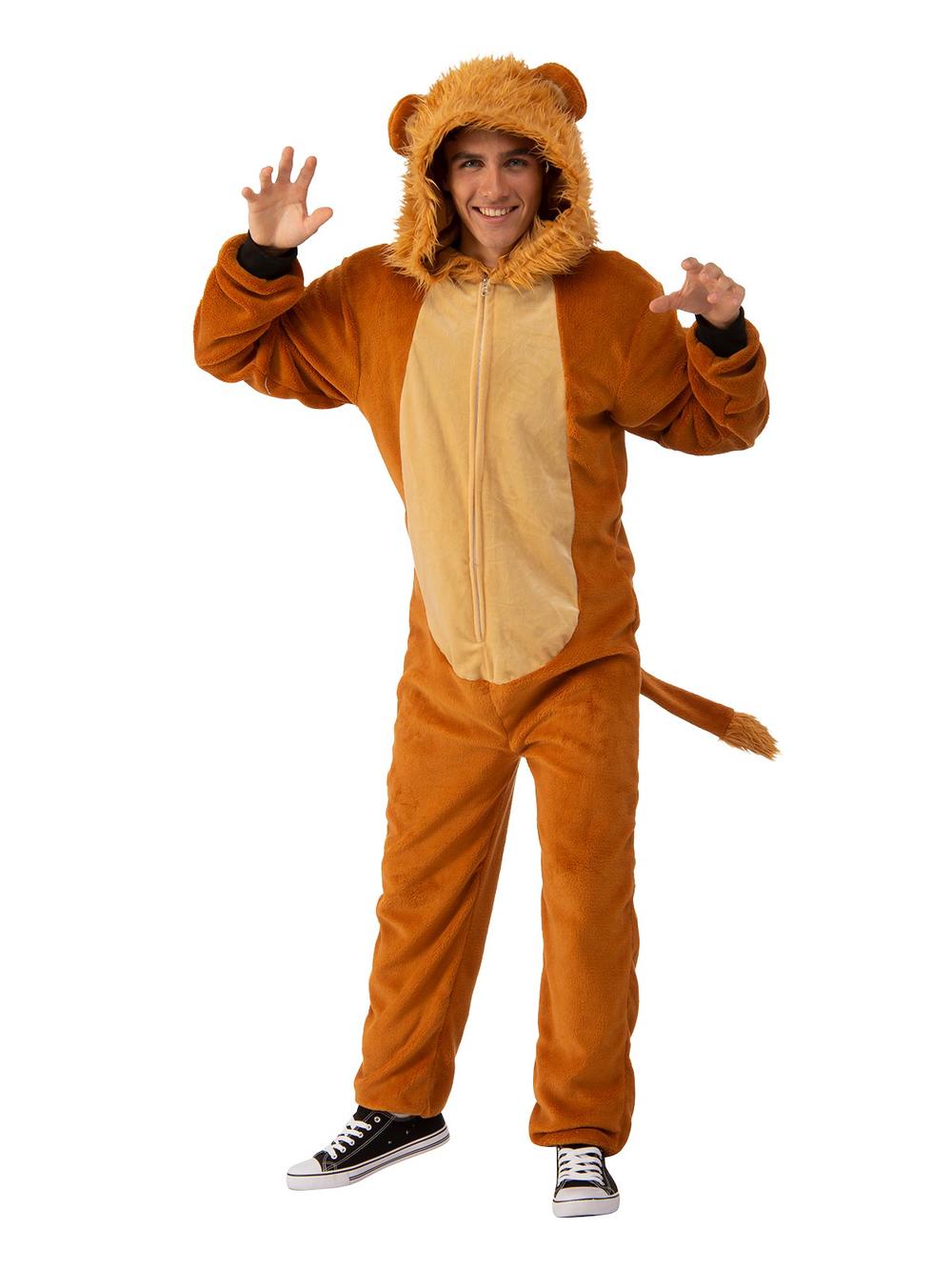 Lion Furry Onesie Costume, Adult, 0883028356324