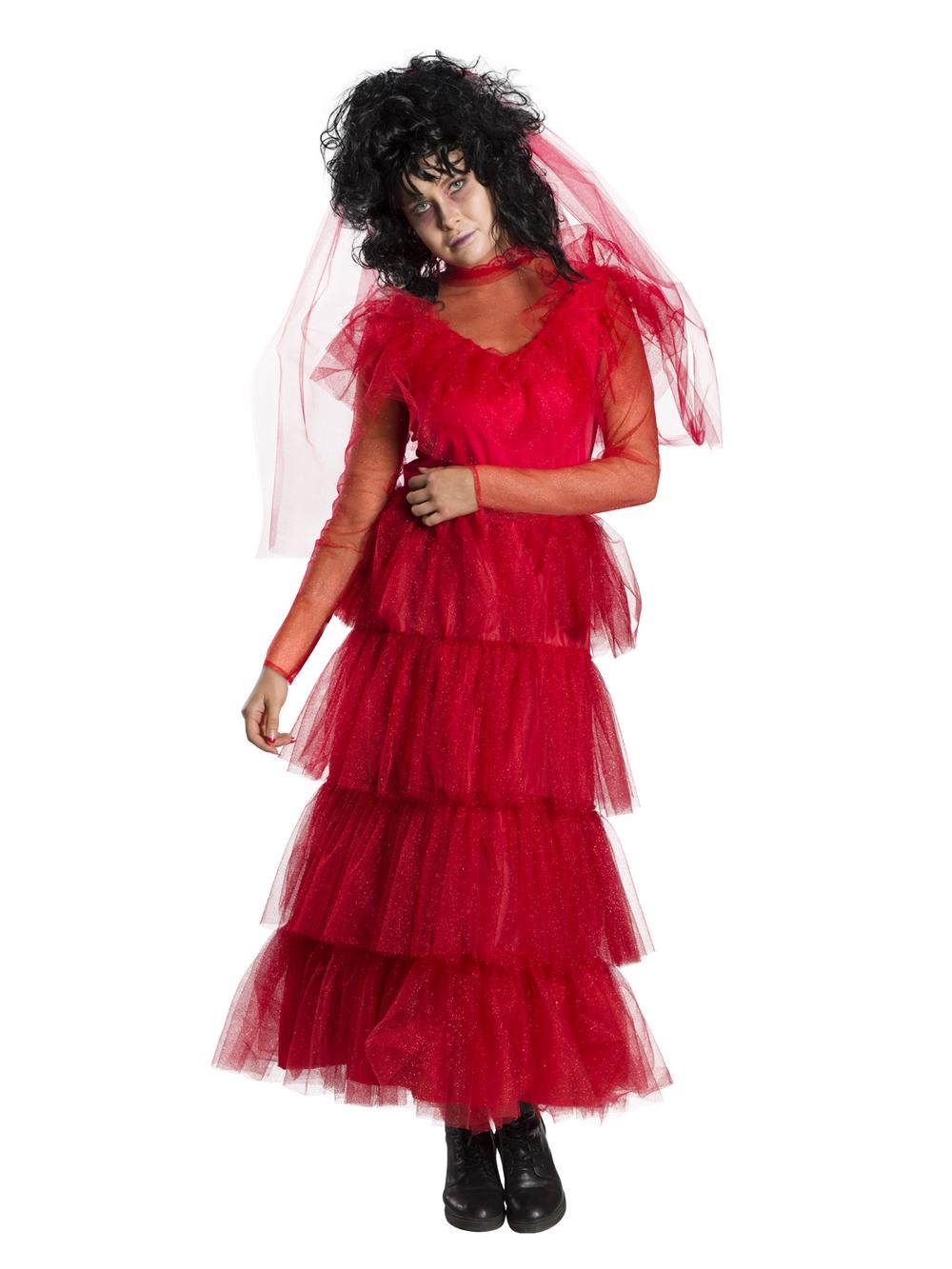 Lydia Deetz Wedding Dress Adult Costume, 0883028374038