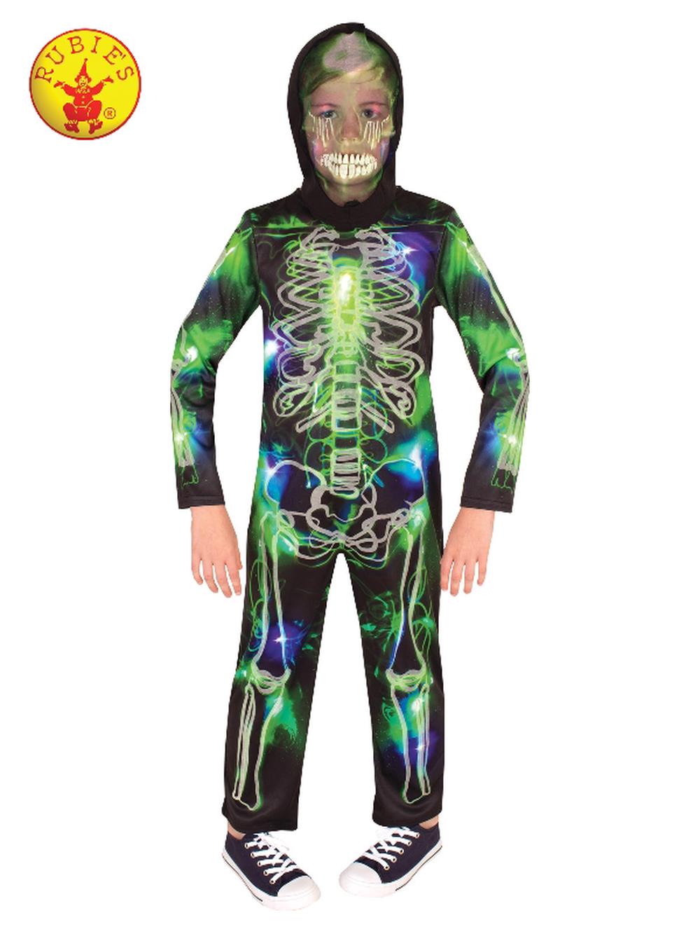 Spooky Glow In The Dark Skeleton Costume, 0883028379033