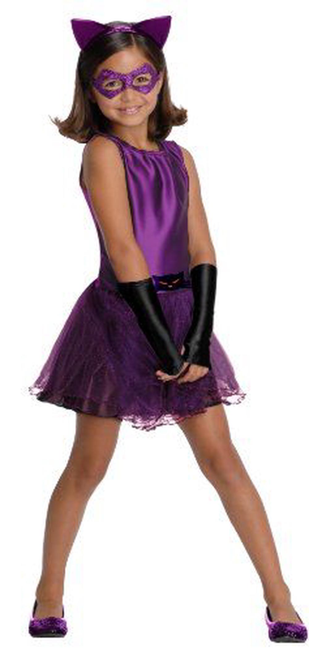 Rubies DC Super Villain Collection Catwoman Girl's Costume With Tutu