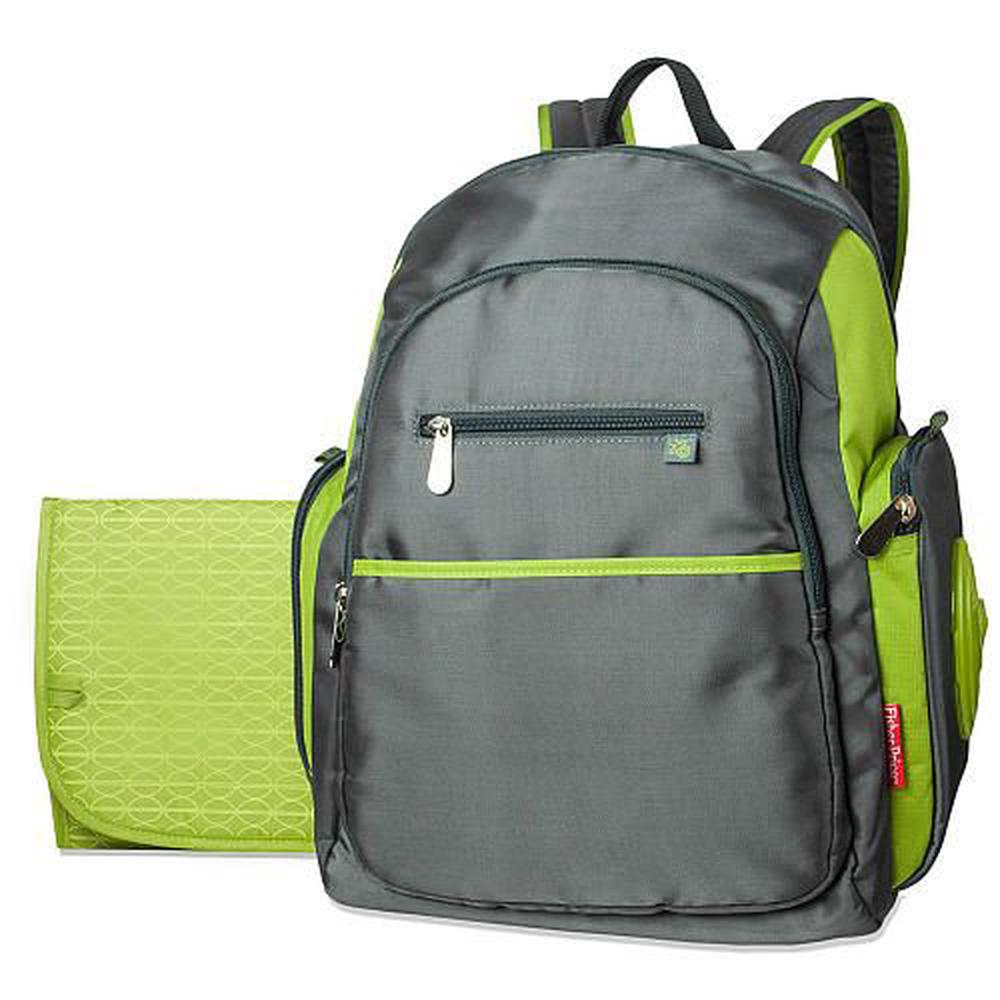 Fisher-Price Fastfinder Backpack Diaper Bag - Grey/Green | Buy online at The Nile
