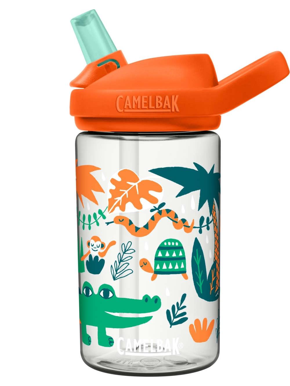 CamelBak eddy+ Kids Tritan Renew Water Bottle (Jungle Animals) - 400mL, 0886798033495