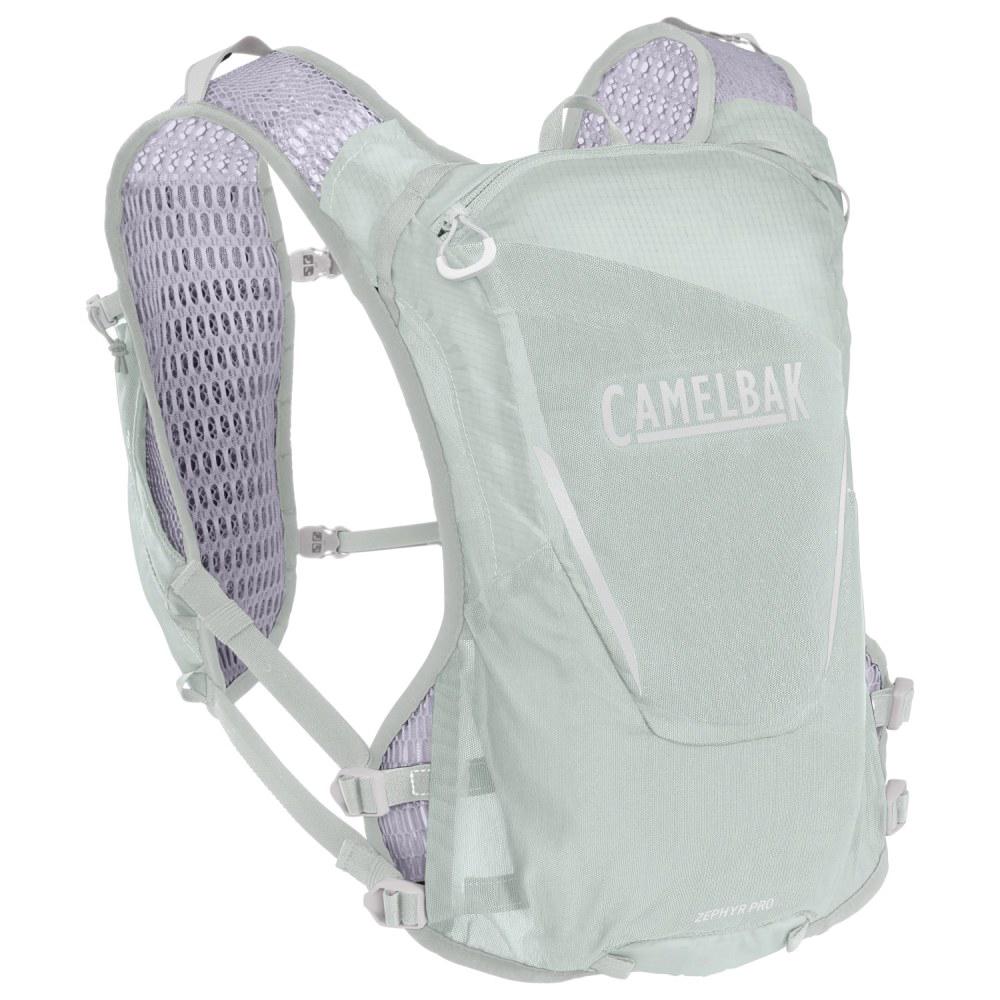Zephyr Pro Women's Vest with Two 17oz Quick Stow Flasks (Sky Grey/Lavender Blue) - 1L, 0886798042060