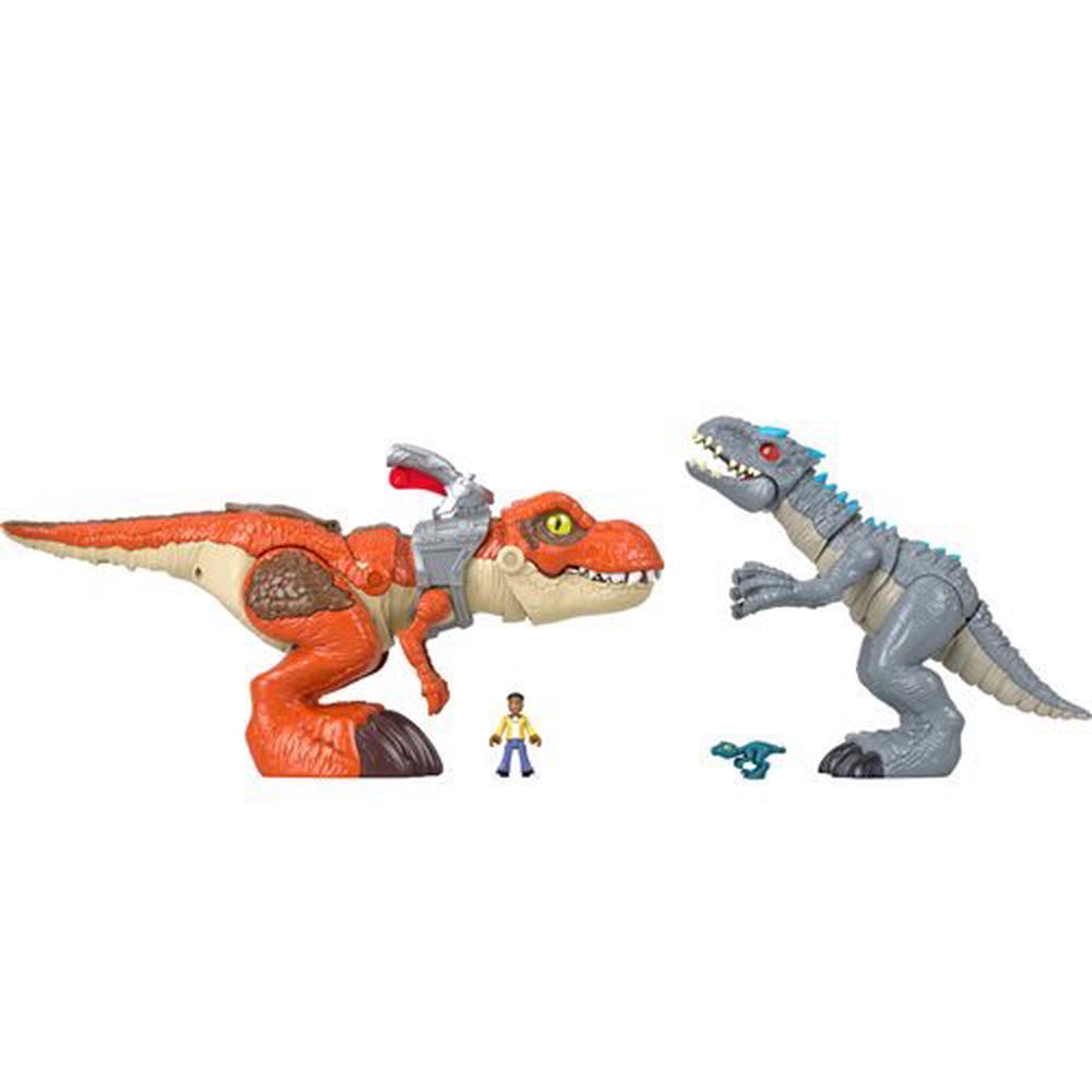 Fisher-Price Jurassic World Imaginext Mega Mouth T-Rex Vs. Indominus ...