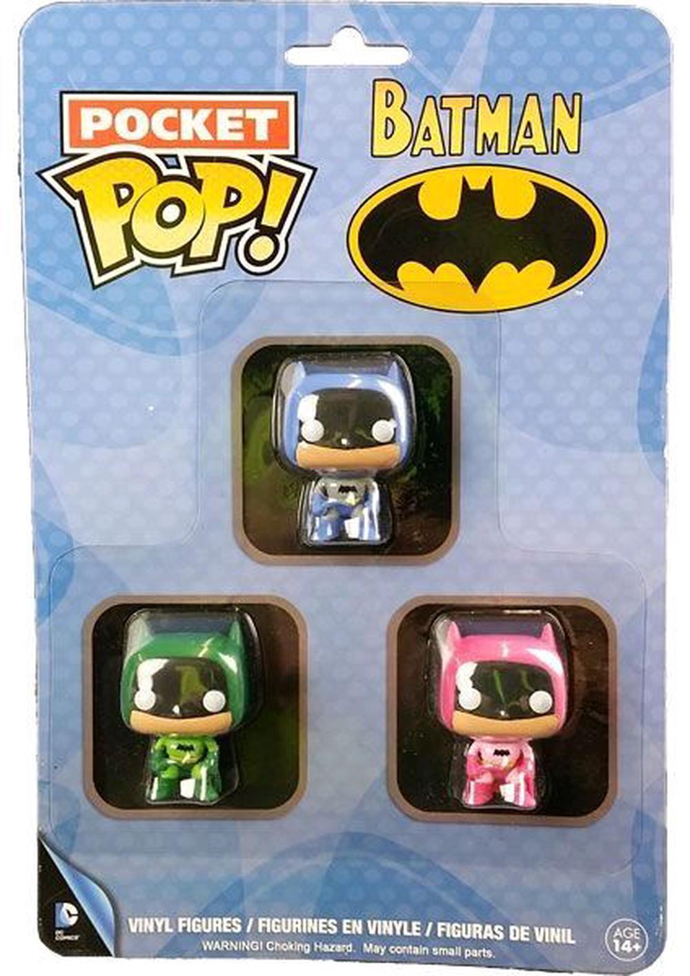 Funko Batman - 3 Pack Pink, Green & Blue Pocket Pop! | Buy online at The  Nile