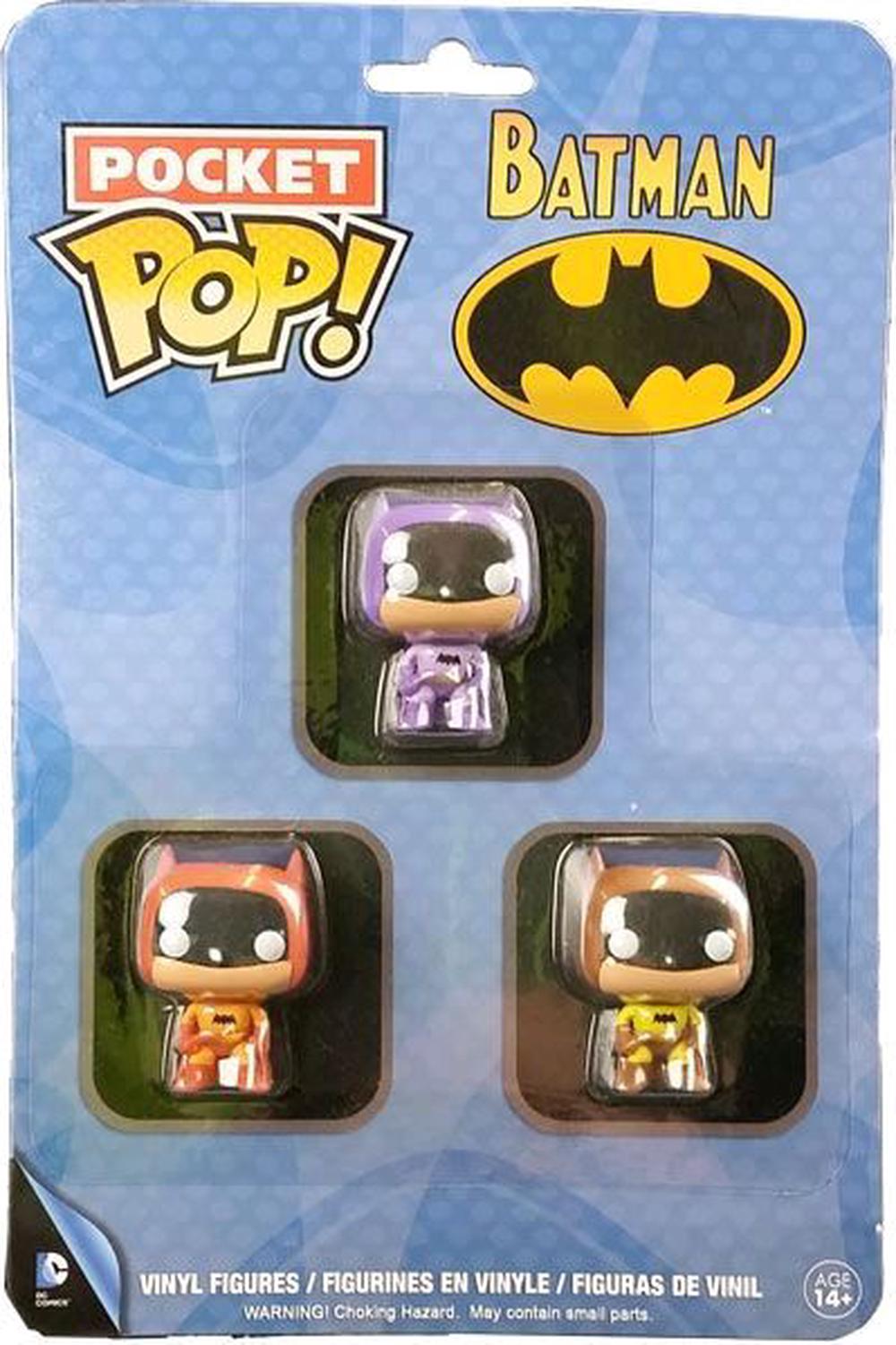 Funko Batman - 3 Pack Brown, Purple & Orange Pocket Pop!, 0889698105590