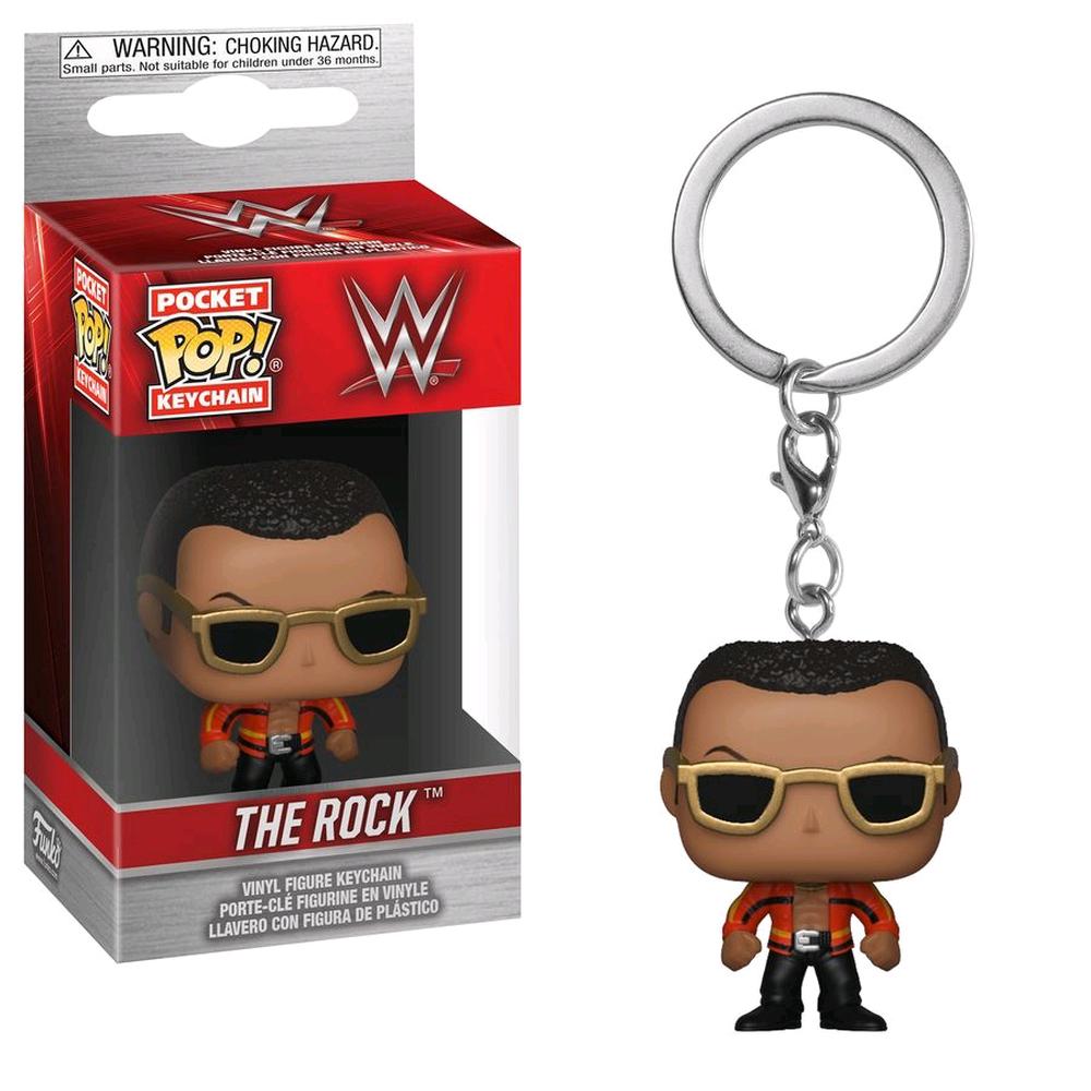 Keychain FunKo Free Shipping! The Rock Pocket Pop WWE 