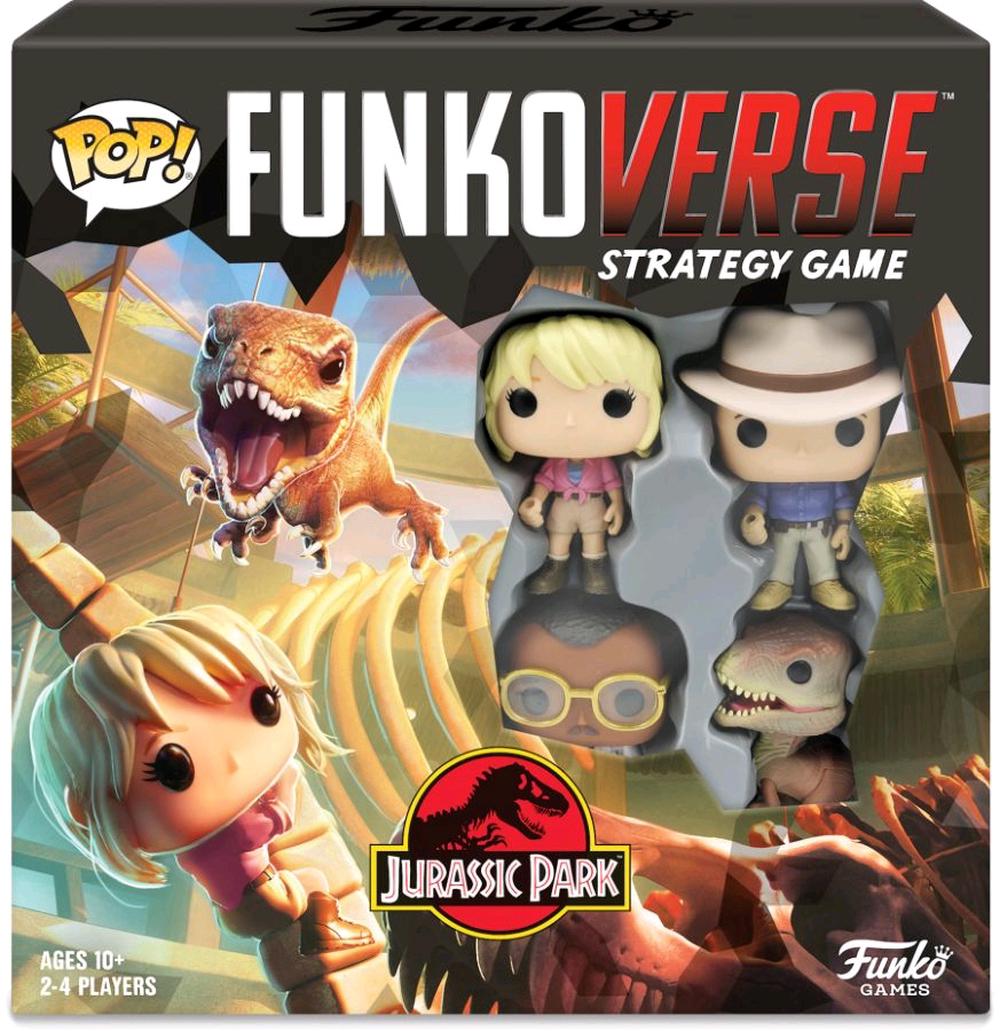 Funkoverse Jurassic Park 100 Strategy Board Game, 4 Pack, 0889698460668