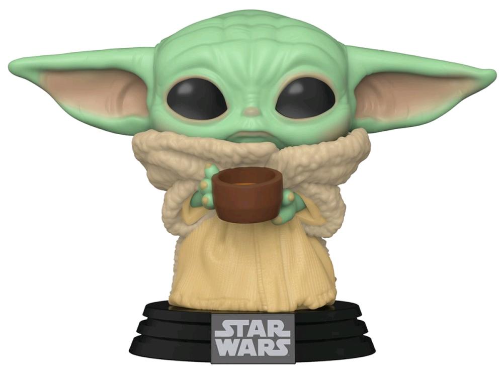 Funko Star Wars: The Mandalorian - Baby Yoda The Child With Cup Pop! Vinyl, 0889698499330