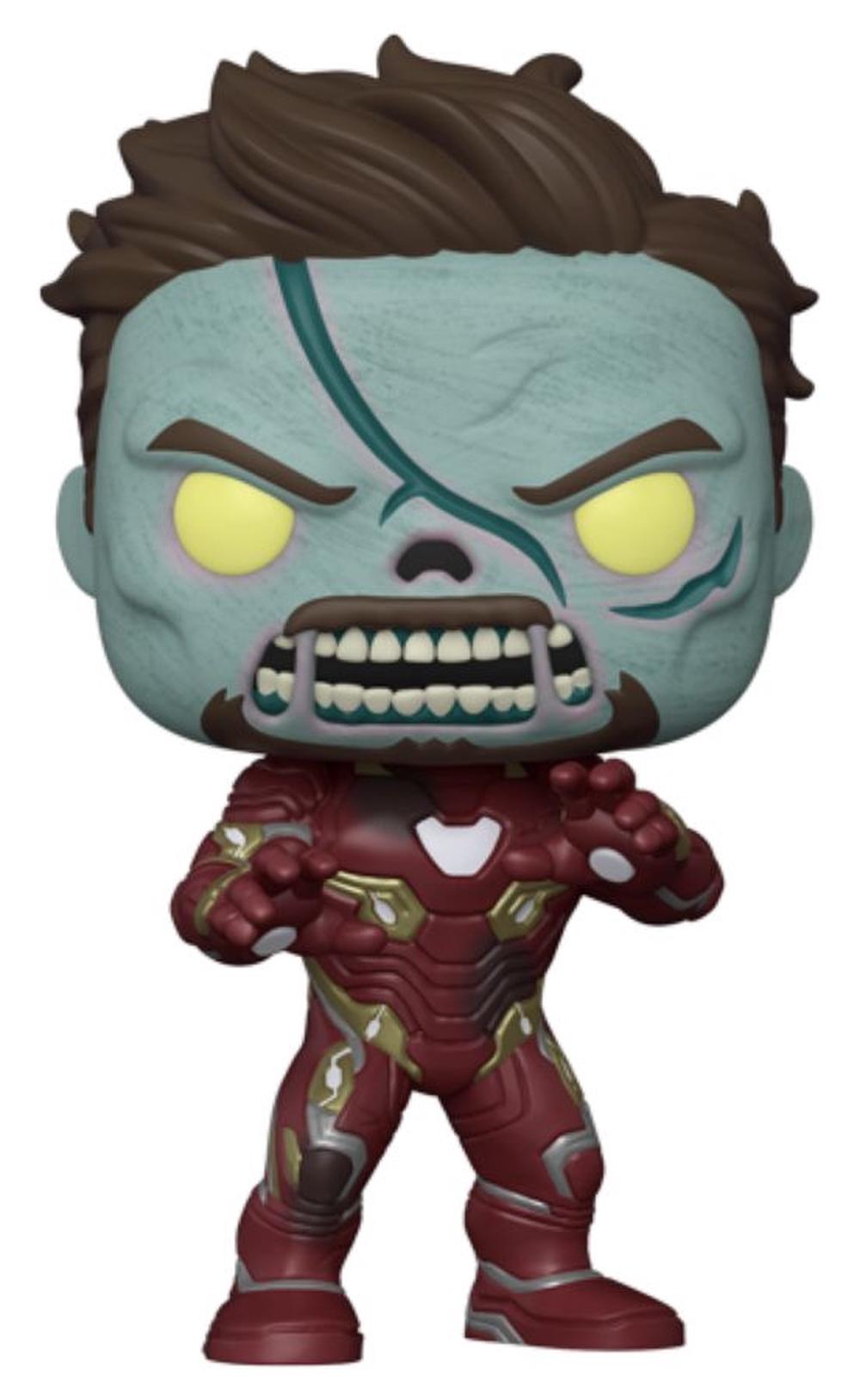 What If - Zombie Iron Man Metallic 10" Pop!, 0889698582063
