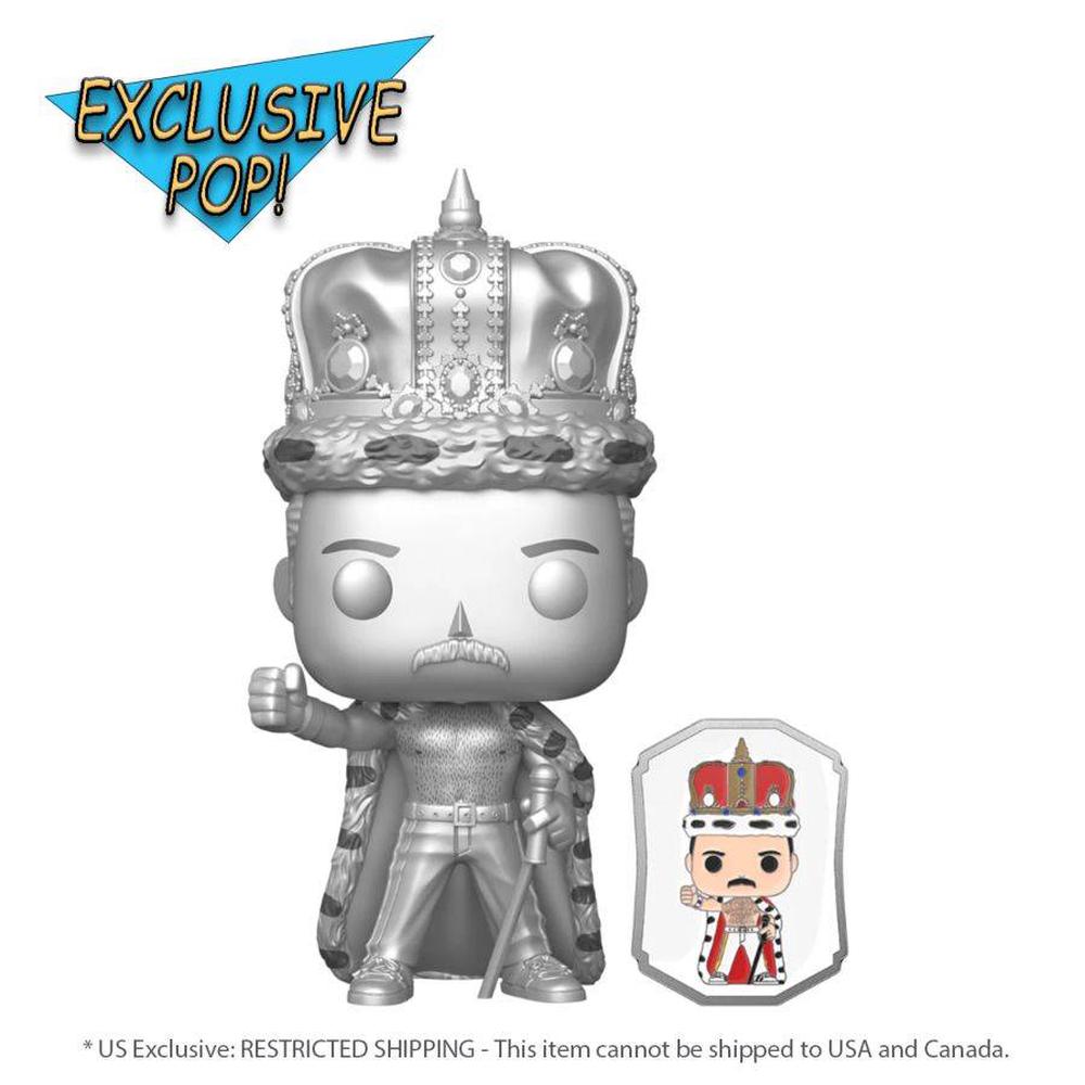 Funko Queen - Freddie Mercury King Pop! Vinyl with Pin - 6 Inch, 0889698689533