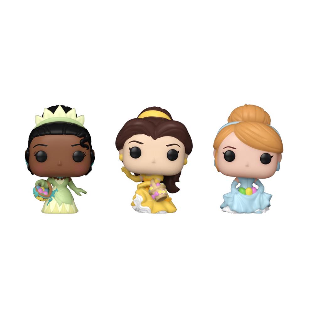 Funko Disney - Cinderella, Belle, Tiana Carrot Pocket Pop!, 3 Pack - 1.5 Inch, 0889698764438