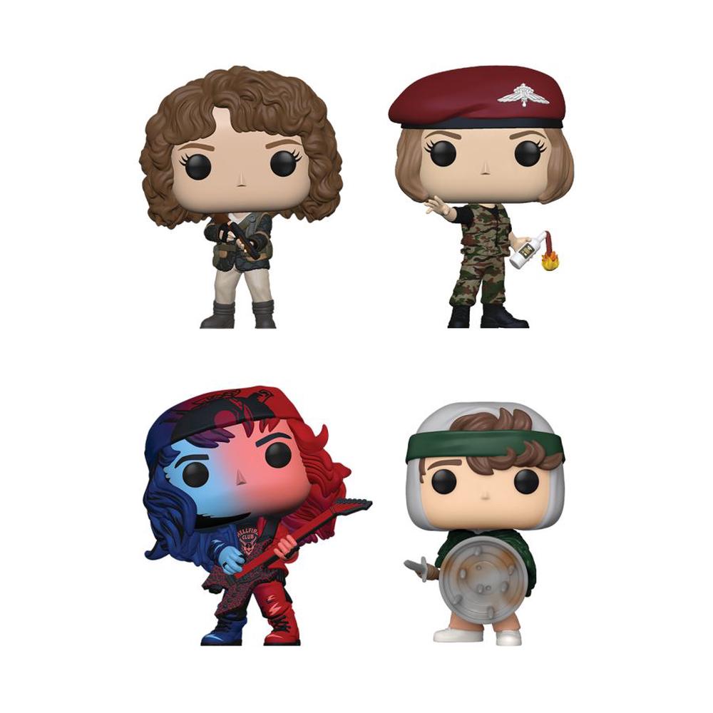 Stranger Things - Nancy, Robin, Eddie & Dustin US Exclusive Pop!, 4 Pack - 4 Inch, 0889698772143