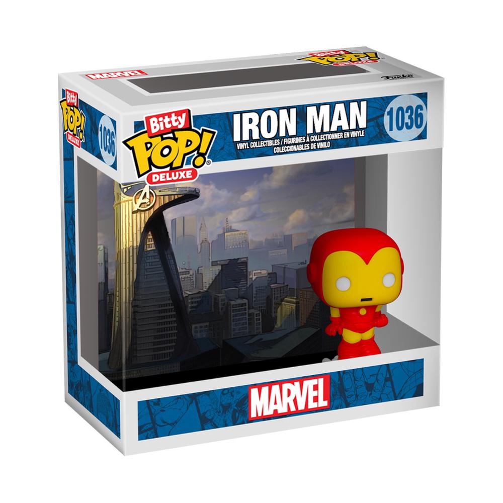 Funko Marvel - Iron Man (Avengers Tower) Bitty Pop! Deluxe, 0889698813013