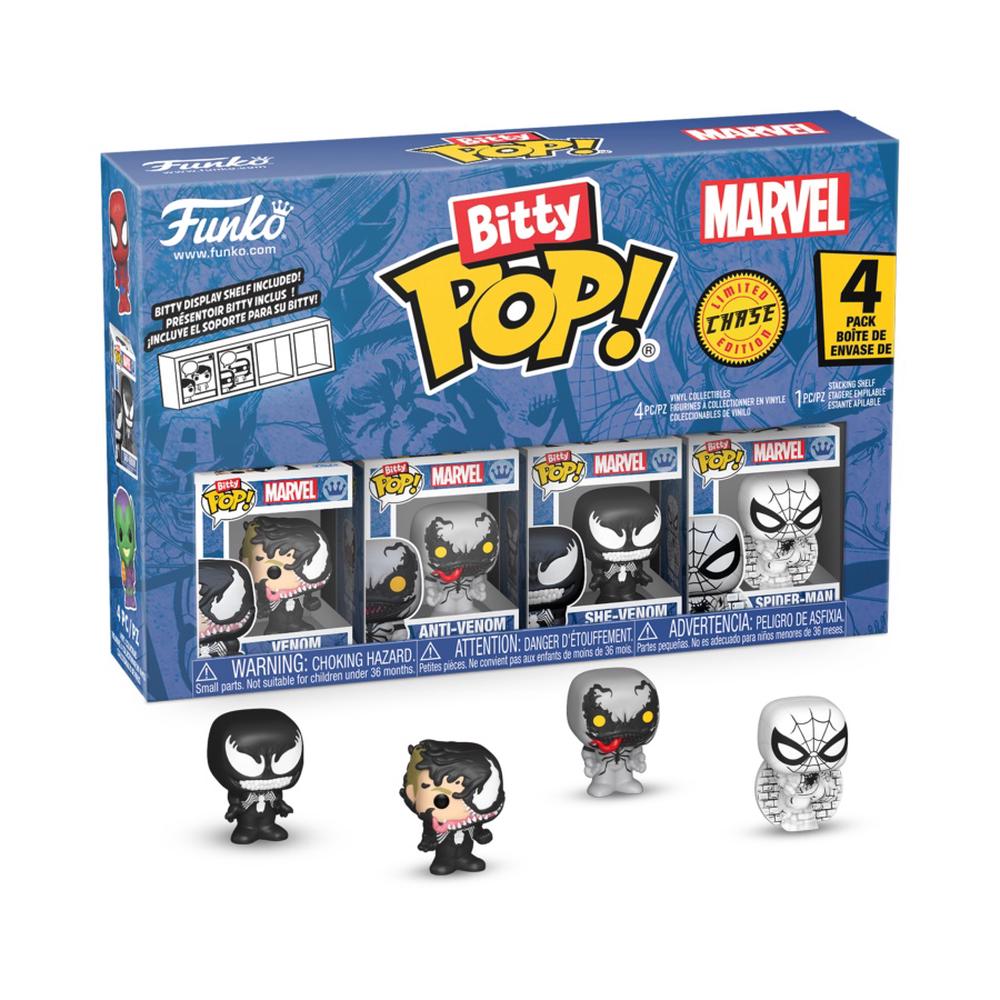 Funko Spider-Man - Venom Bitty Pop!, 4 Pack, 0889698857031