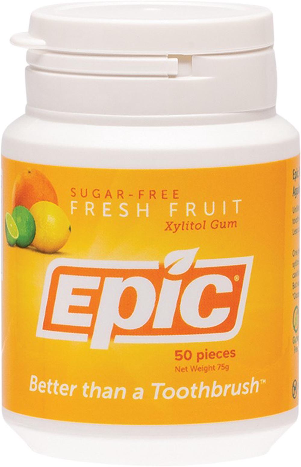 Xylitol Chewing Gum, 50 Piece (Fresh Fruit), 0898414001511