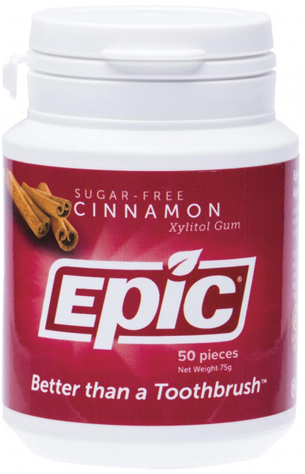 Xylitol Chewing Gum, 50 Piece (Cinnamon), 0898414001535