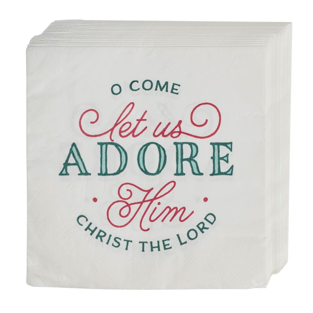 Christian Art Gifts Come Let Us Adore Him Paper Napkins by Christian Art Gifts - ISBN: 1220000329010