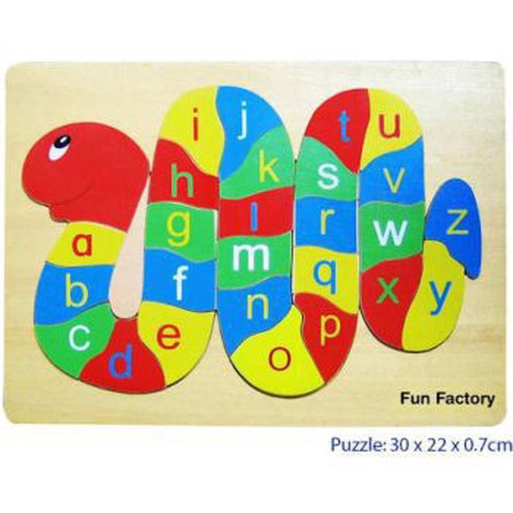 Fun Factory Wooden Puzzle Alphabet Snake, 2913123312029