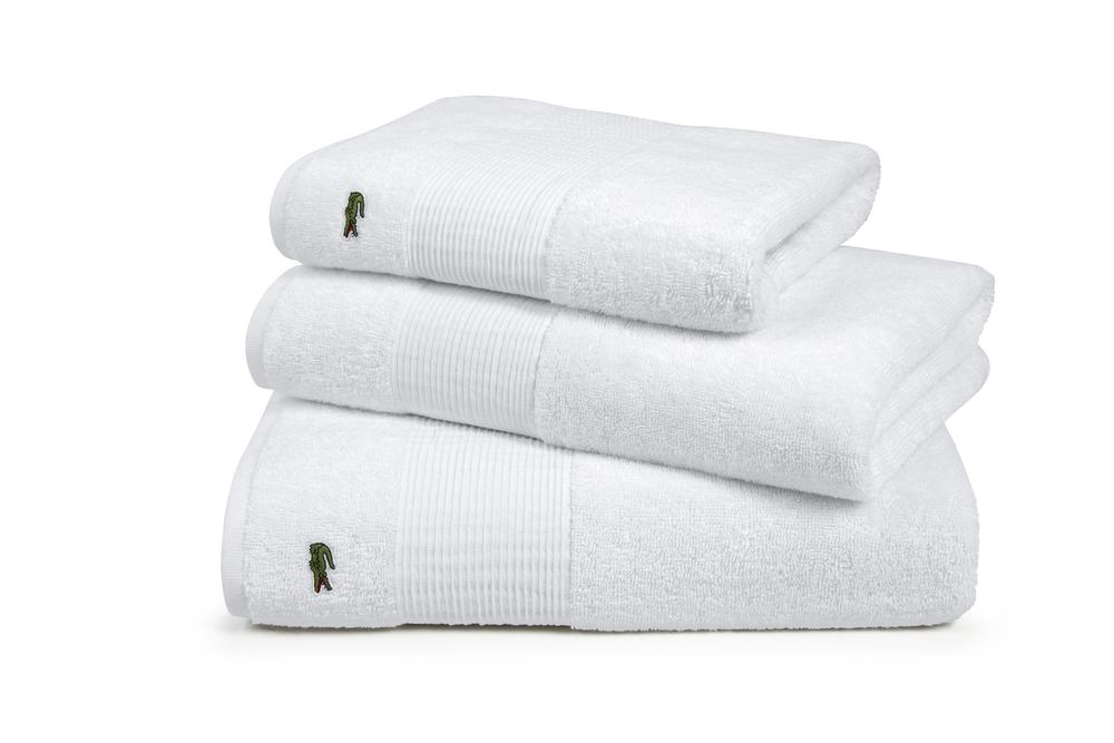 Lacoste L Lecroco Bath Mat (Blanc) - 50x70cm, 3158449721684