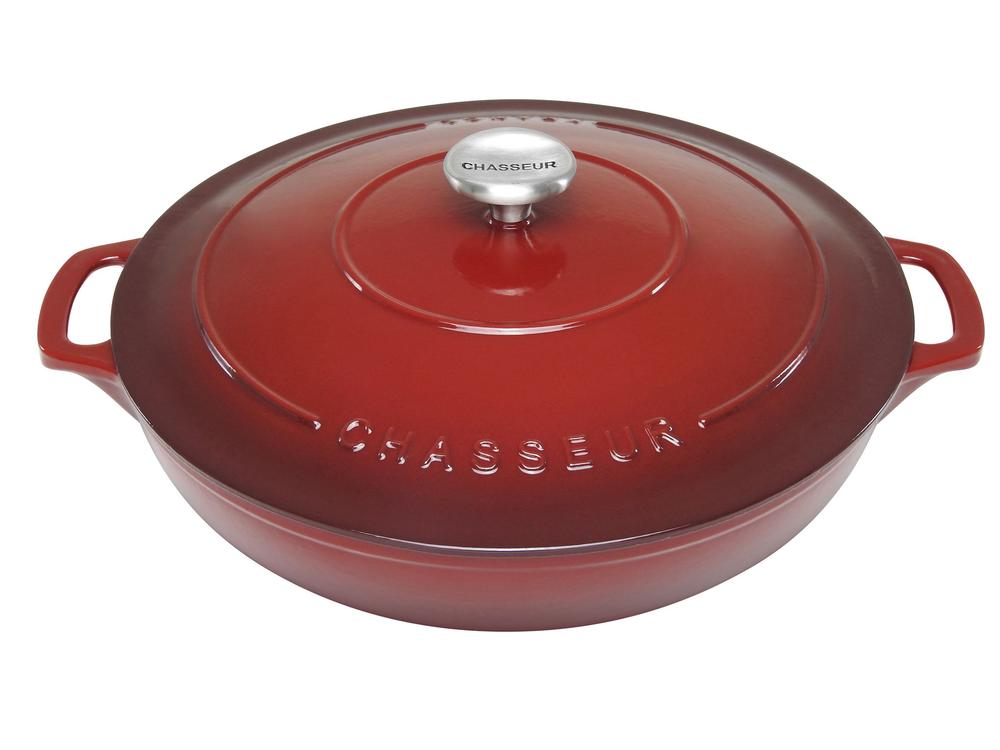 Chasseur Low Round Casserole Bordeaux 30cm Buy online at The